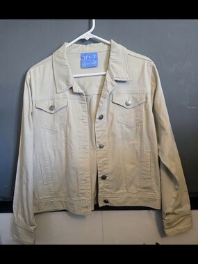 H&T Essentials Beige Cotton Jacket excellent condition size L